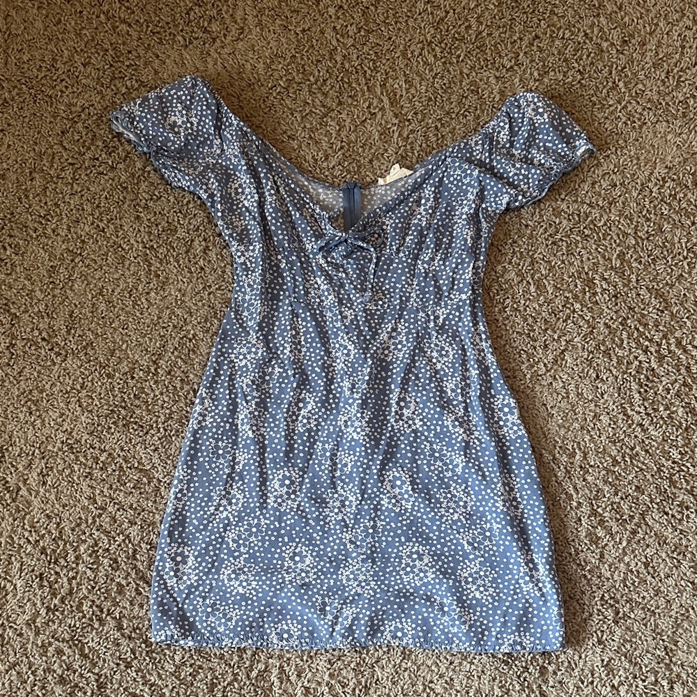 La Hearts Blue Floral Mini Dress